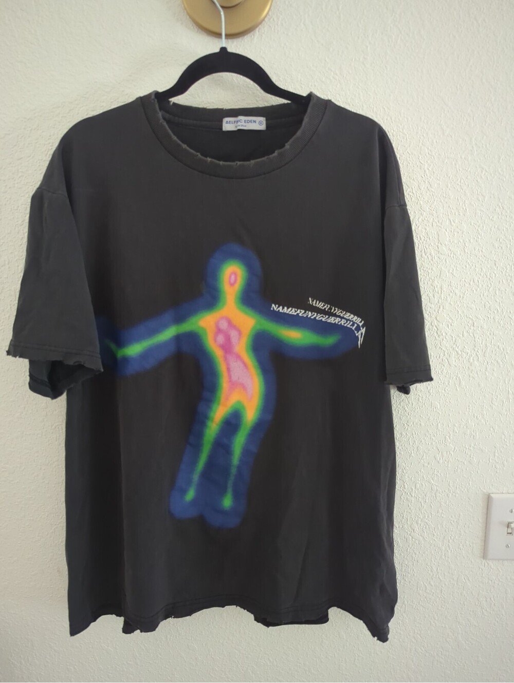 Y2K Namefunyguerilla Distorted Infrared Portrait Shirt Aelfric-Eden Medium